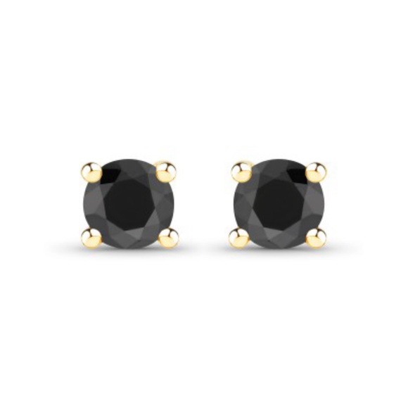 Black Diamond Stud Earrings - Picture 1 of 2